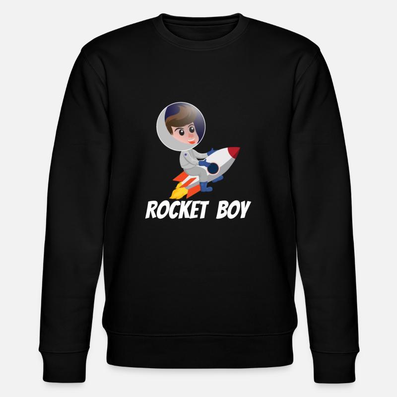 SPACE / ROCKET: Rocket Boy - Stanley/Stella CHANGER Unisex Organic Sweatshirt - black