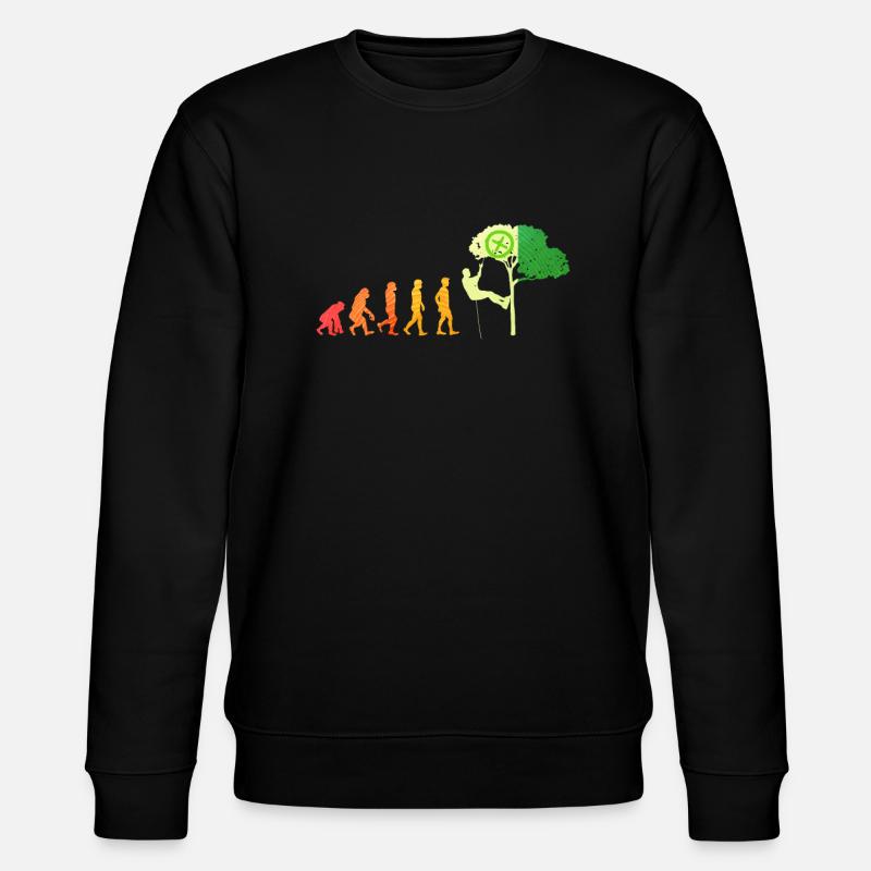 Arborist Tree climber Forester Gift - Stanley/Stella CHANGER Unisex Organic Sweatshirt - black