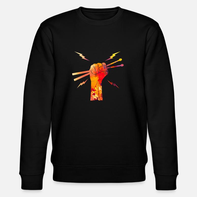 Drums drummer drummer drumsticks motif - Stanley/Stella CHANGER Unisex Organic Sweatshirt - black