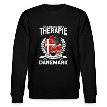 Keine Therapie Ich muss nur nach Dänemark Geschenk - Stanley/Stella Unisex Bio-Sweatshirt CHANGER  - Schwarz - Vorne - Nik (191cm) & Marisol (170cm)