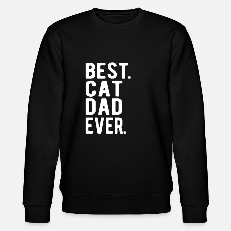 CAT: Best Cat Dad - Stanley/Stella Unisex Bio-Sweatshirt CHANGER  - Schwarz
