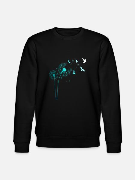 Pustflower Birds Bird Dandelion Gift - Stanley/Stella CHANGER Unisex Organic Sweatshirt - black