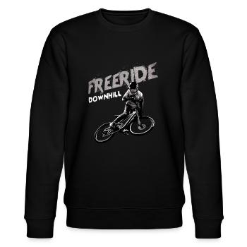 Freeride Downhill VTT cadeau - Sweat bio CHANGER Stanley/Stella Unisexe - noir - Devant - Nik (191cm) & Marisol (170cm)