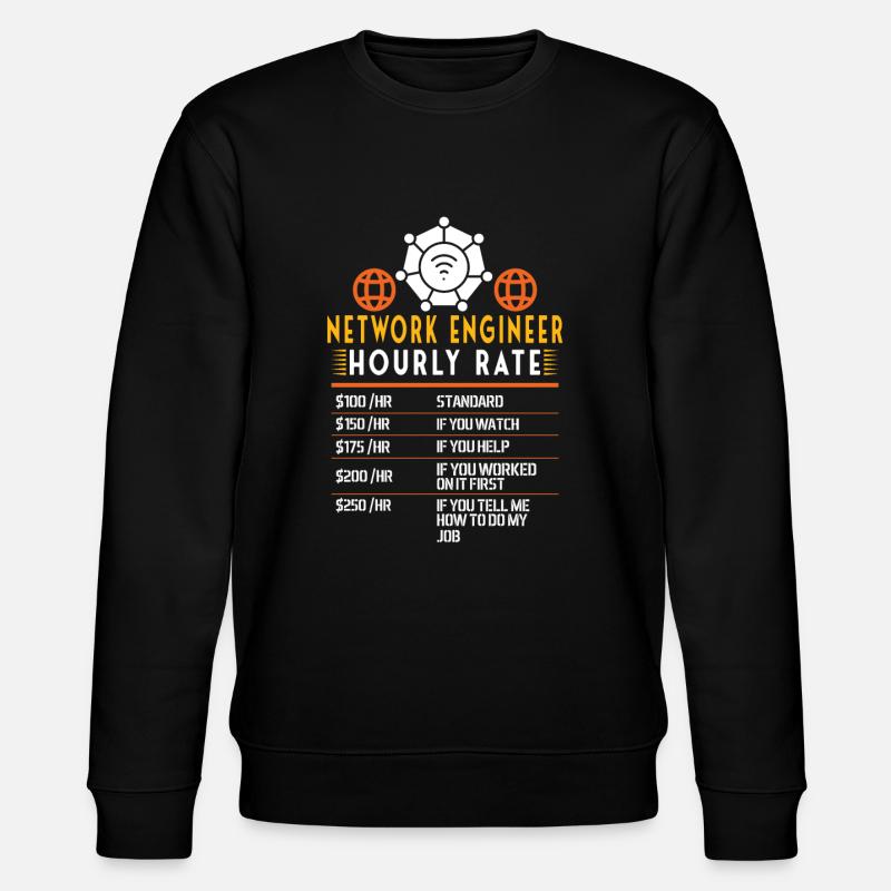 Netzwerkingenieur Sysadmin Lover System Admin - Stanley/Stella Unisex Bio-Sweatshirt CHANGER  - Schwarz