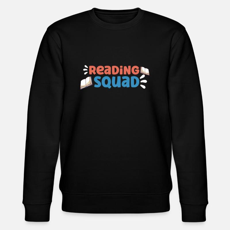 Buchleser Leseliteratur Bücherwurm Geschenkidee - Stanley/Stella Unisex Bio-Sweatshirt CHANGER  - Schwarz