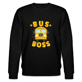 Schulbusfahrer Sei Nett Zum Schulbusfahrer - Stanley/Stella Unisex Bio-Sweatshirt CHANGER  - Schwarz - Vorne - Nik (191cm) & Marisol (170cm)