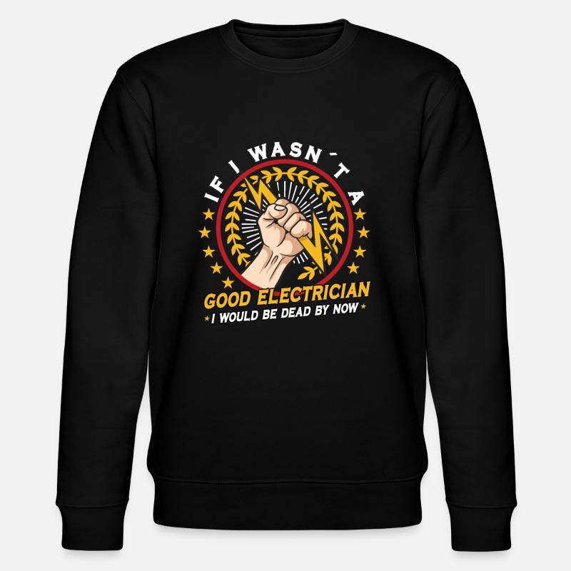 Electrician Electrical Engineer Lineman Electrical - Stanley/Stella Unisex Bio-Sweatshirt CHANGER - Schwarz