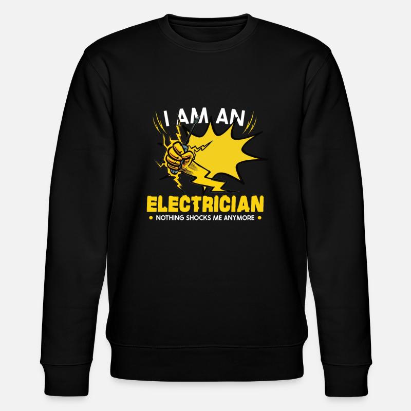 Electrician Electrical Engineer Lineman Electrical - Stanley/Stella Unisex Bio-Sweatshirt CHANGER  - Schwarz