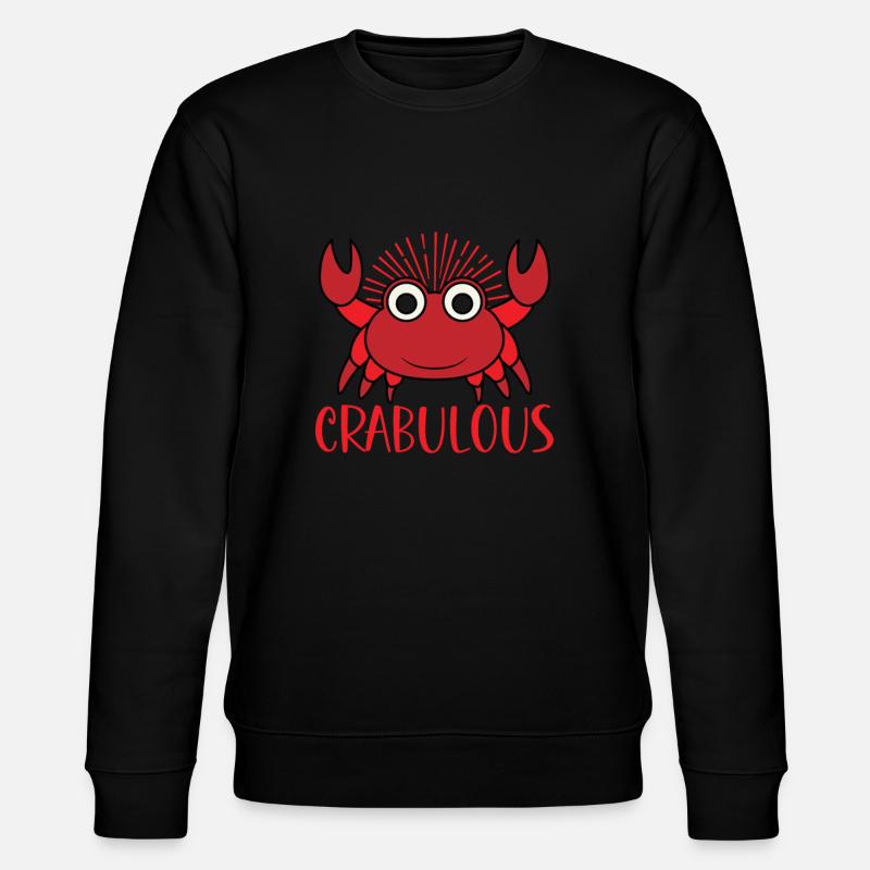 Krabbenkrabbenkrabbenflüsterer Krabbenjagdfischer - Stanley/Stella Unisex Bio-Sweatshirt CHANGER  - Schwarz