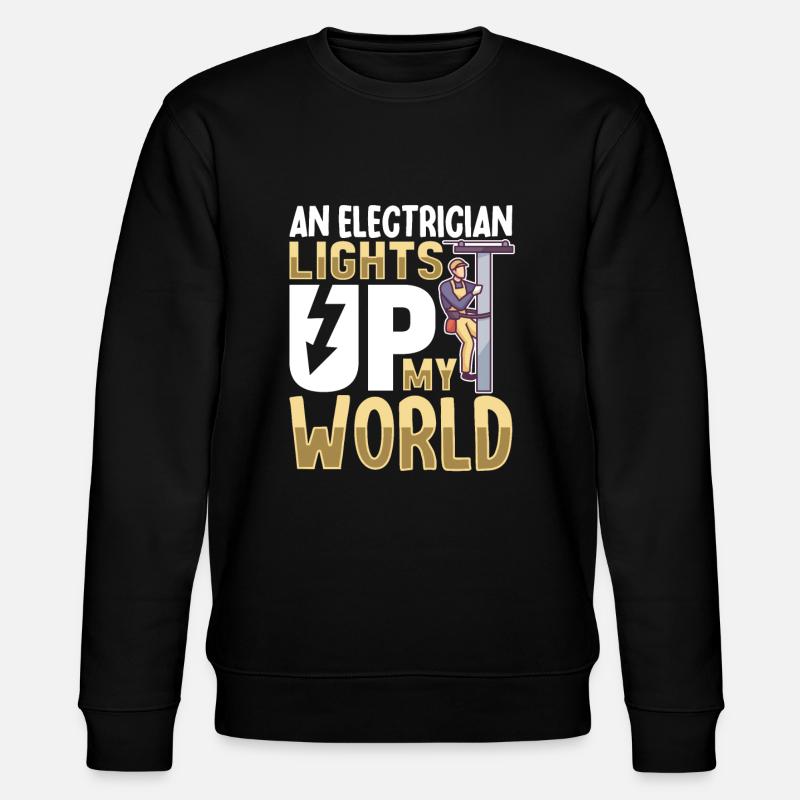 Electrician Electrical Engineer Lineman Electrical - Stanley/Stella Unisex Bio-Sweatshirt CHANGER - Schwarz