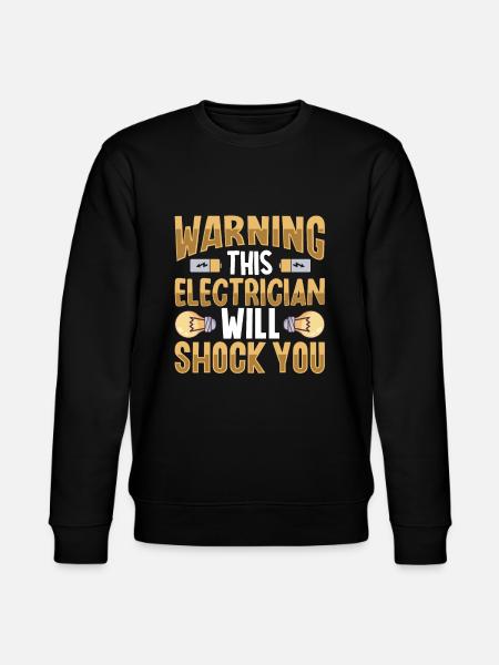 Electrician Electrical Engineer Lineman Electrical - Stanley/Stella CHANGER Unisex Organic Sweatshirt - black