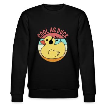 Gummiente Gummienten Entenliebhaber Badezimmer - Stanley/Stella Unisex Bio-Sweatshirt CHANGER  - Schwarz - Vorne - Nik (191cm) & Marisol (170cm)