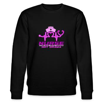 Krankenschwester Krankenpflege Klinik Sanitäter - Stanley/Stella Unisex Bio-Sweatshirt CHANGER  - Schwarz - Vorne - Nik (191cm) & Marisol (170cm)