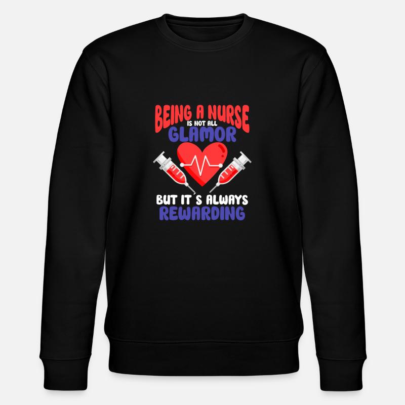 Krankenschwester Krankenpflege Klinik Sanitäter - Stanley/Stella Unisex Bio-Sweatshirt CHANGER  - Schwarz
