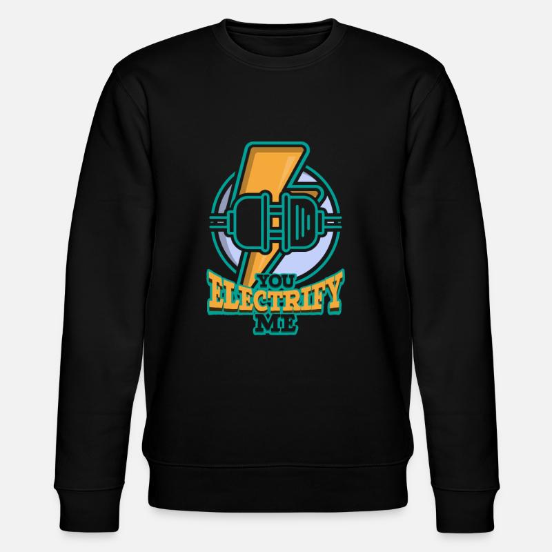 Electrician Electrical Engineer Lineman Electrical - Stanley/Stella CHANGER Unisex Organic Sweatshirt - black