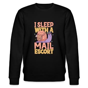 Postangestellte Postdame Postbote Post - Stanley/Stella Unisex Bio-Sweatshirt CHANGER  - Schwarz - Vorne - Nik (191cm) & Marisol (170cm)