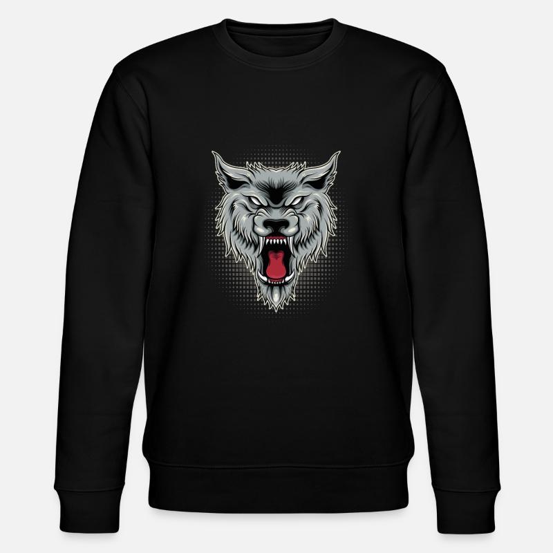Wolf Wolves Lover Wolf Design - Stanley/Stella CHANGER Unisex Organic Sweatshirt - black