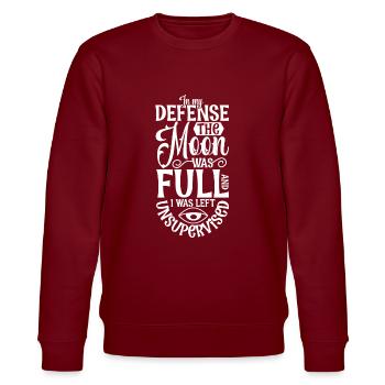 Hexe Okkult Gothic Dunkel Satanisch Unheilige - Stanley/Stella Unisex Bio-Sweatshirt CHANGER  - Burgunderrot - Vorne - Nik (191cm) & Marisol (170cm)