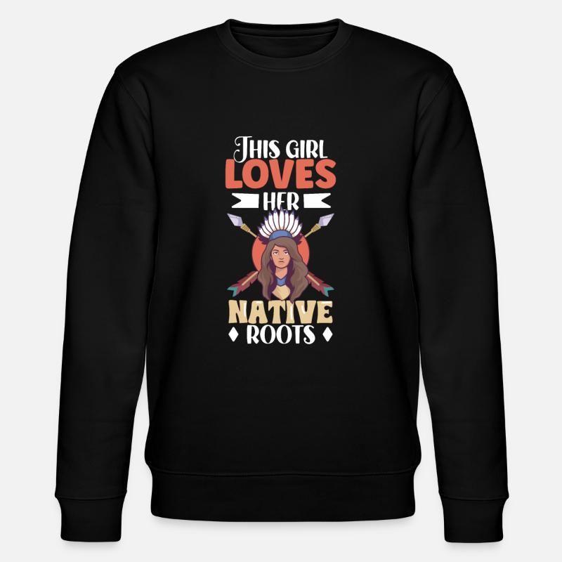 Indische Ureinwohner Geschichte Der Indigenen - Stanley/Stella Unisex Bio-Sweatshirt CHANGER - Schwarz