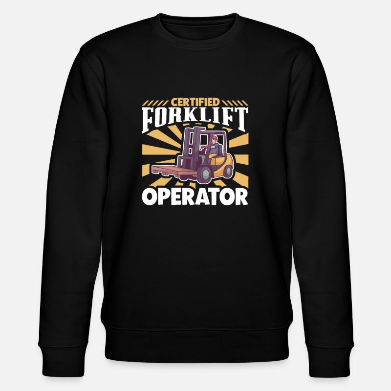 Gabelstaplerfahrer Lager Gabelstapler - Stanley/Stella Unisex Bio-Sweatshirt CHANGER  - Schwarz