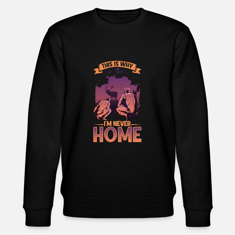 Hirschjagd Hirschjäger Jagdsaison Bockjagd - Stanley/Stella Unisex Bio-Sweatshirt CHANGER  - Schwarz