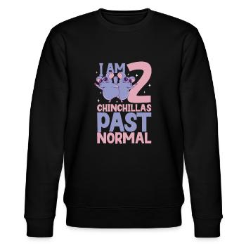 Chinchilla Liebhaber Geschenk Geschenkidee - Stanley/Stella Unisex Bio-Sweatshirt CHANGER  - Schwarz - Vorne - Nik (191cm) & Marisol (170cm)