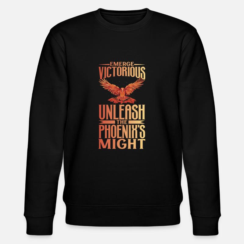 Phönix Vogel Fabelwesen - Stanley/Stella Unisex Bio-Sweatshirt CHANGER  - Schwarz
