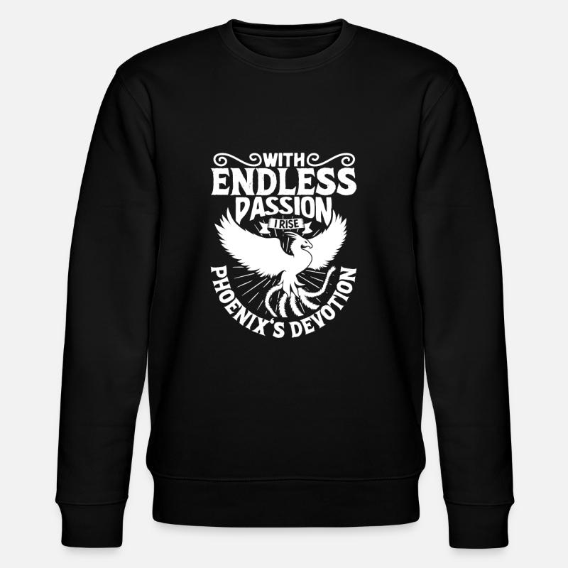 Phönix Vogel Fabelwesen - Stanley/Stella Unisex Bio-Sweatshirt CHANGER  - Schwarz