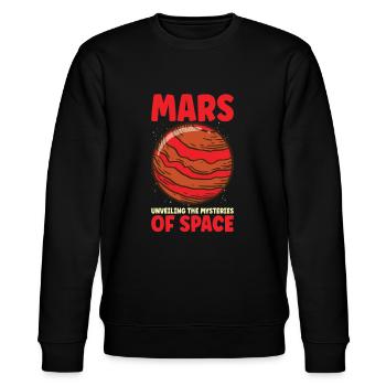Mars Explore Astronaut Astronomy Solar System - Stanley/Stella CHANGER Unisex Organic Sweatshirt - black - Front - Nik (191cm) & Marisol (170cm)
