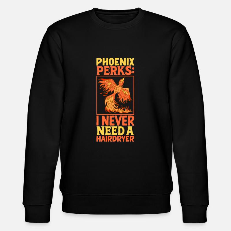 Phoenix Bird Mythical Creatures - Stanley/Stella CHANGER Unisex Organic Sweatshirt - black