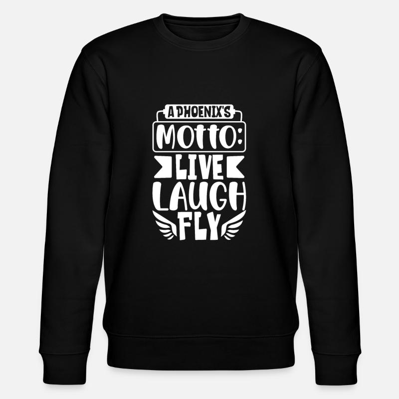 Phönix Vogel Fabelwesen - Stanley/Stella Unisex Bio-Sweatshirt CHANGER  - Schwarz