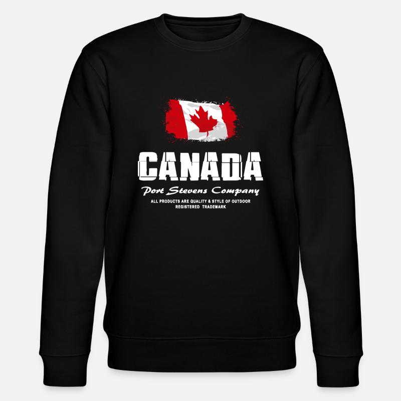 Maple Leaf - Canada Flag - Stanley/Stella Unisex Bio-Sweatshirt CHANGER  - Schwarz