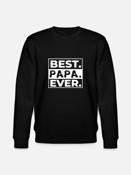 El mejor papá del día del padre padre papá hija hijo - Sudadera ecológica unisex CHANGER de Stanley/Stella - negro