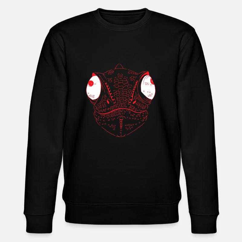 Chamäleon Reptil Echse Terrarium - Stanley/Stella Unisex Bio-Sweatshirt CHANGER  - Schwarz