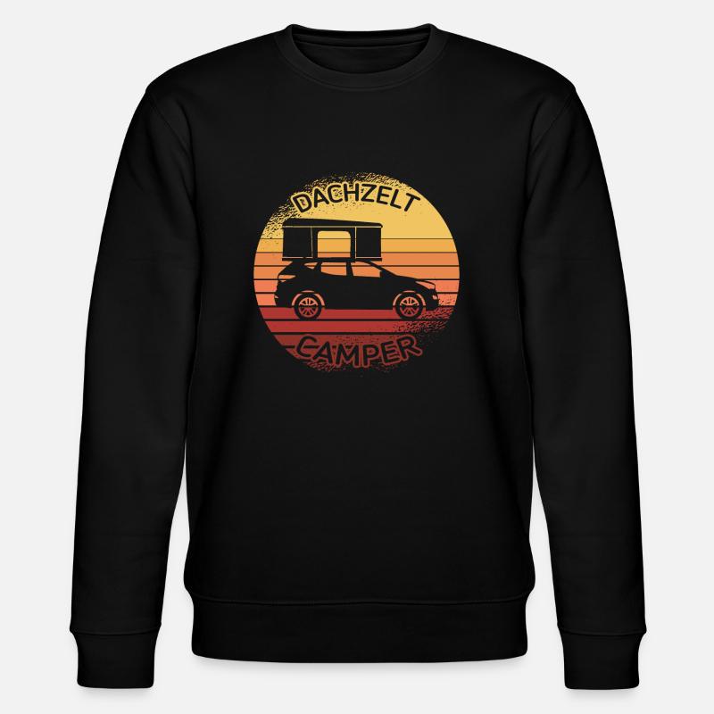 Dachzelt Camper Geschenk Camping - Stanley/Stella Unisex Bio-Sweatshirt CHANGER  - Schwarz
