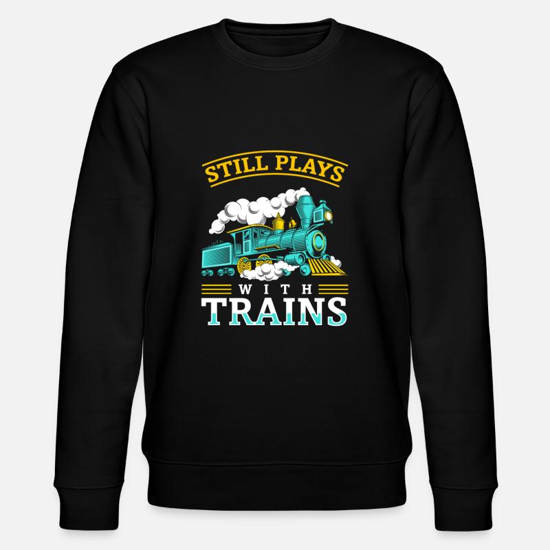 Still Plays With Trains Modeleisenbahn - Stanley/Stella Unisex Bio-Sweatshirt CHANGER - Schwarz