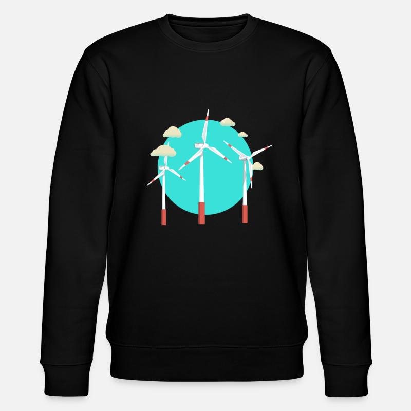 Éolien éolien - Sweat bio CHANGER Stanley/Stella Unisexe - noir