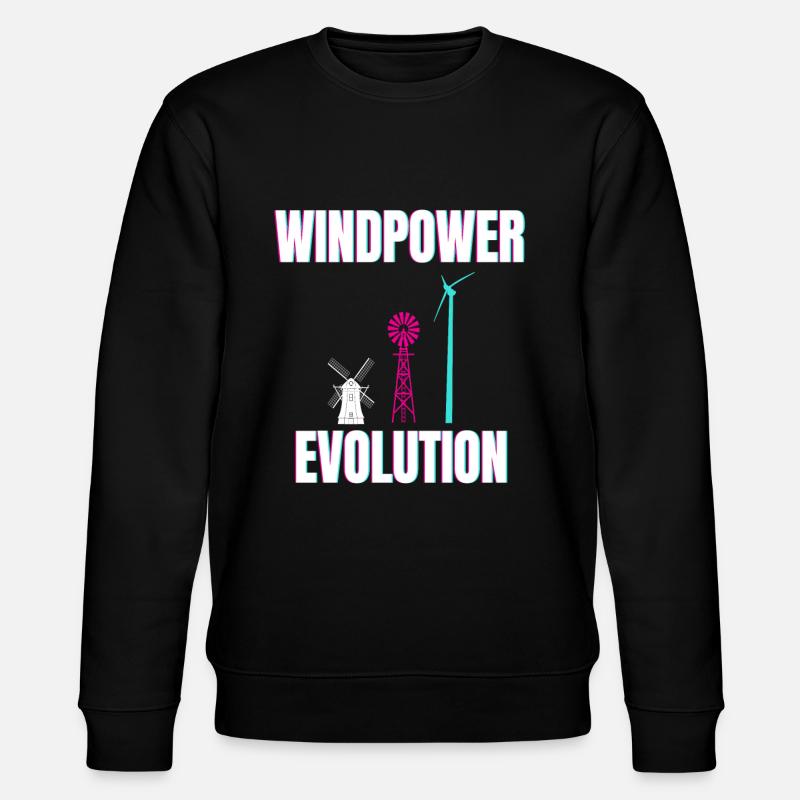 Windpower Evolution Éolien Vent - Sweat bio CHANGER Stanley/Stella Unisexe - noir