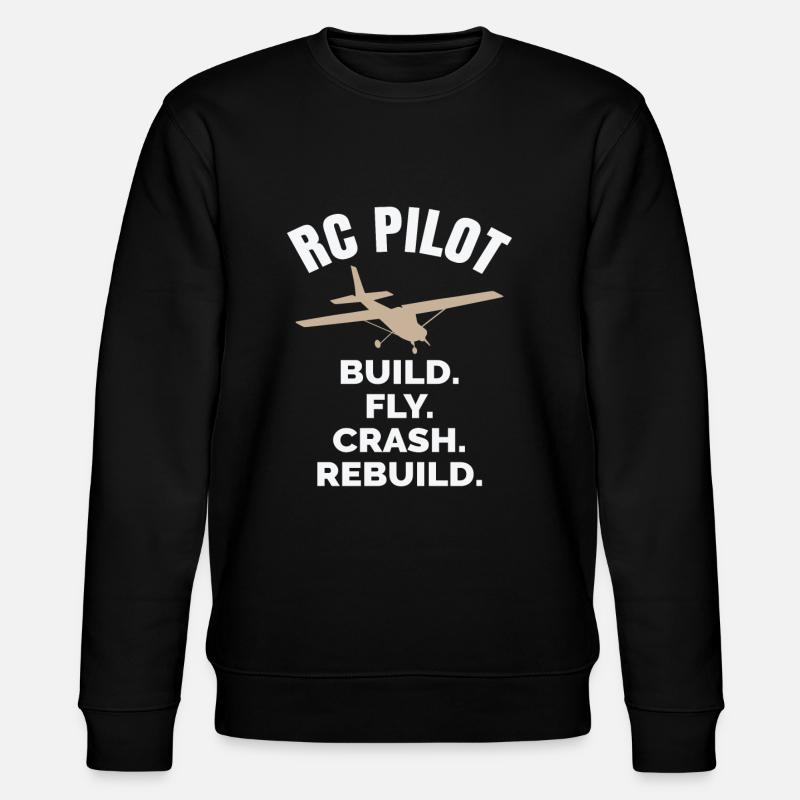 RC Pilot Modellflugzeug Modell - Stanley/Stella Unisex Bio-Sweatshirt CHANGER - Schwarz
