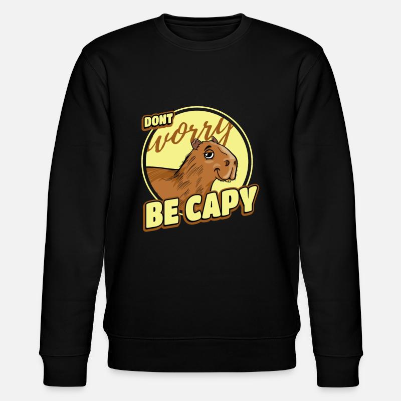 Capybara Retro Capibara - Stanley/Stella CHANGER Unisex Organic Sweatshirt - black