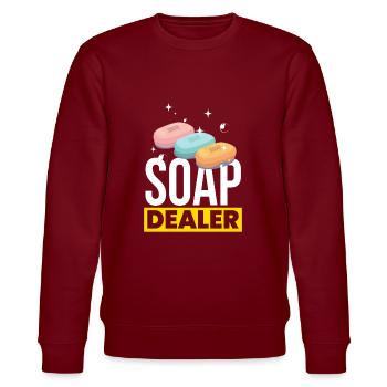 Fabricant de savon - Sweat bio CHANGER Stanley/Stella Unisexe - bordeaux - Devant - Nik (191cm) & Marisol (170cm)