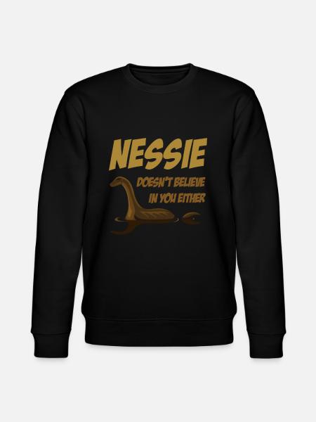 Ei usko Nessie Loch Nessiin - Stanley/Stella CHANGER unisex luomu-collegepaita - musta