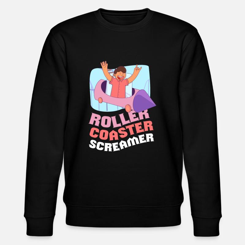 Rollercoaster Screamer Achterbahn - Stanley/Stella Unisex Bio-Sweatshirt CHANGER  - Schwarz