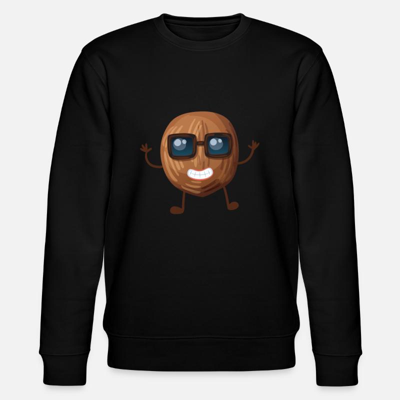 Kokosnuss mit Sonnenbrille - Stanley/Stella Unisex Bio-Sweatshirt CHANGER  - Schwarz