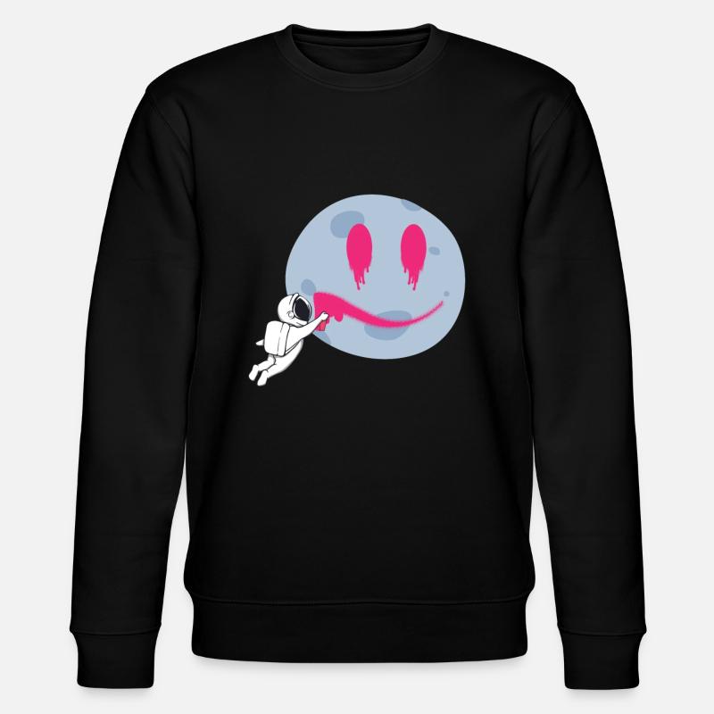 Moon Astronaut Graffiti Space - Stanley/Stella CHANGER Unisex Organic Sweatshirt - black