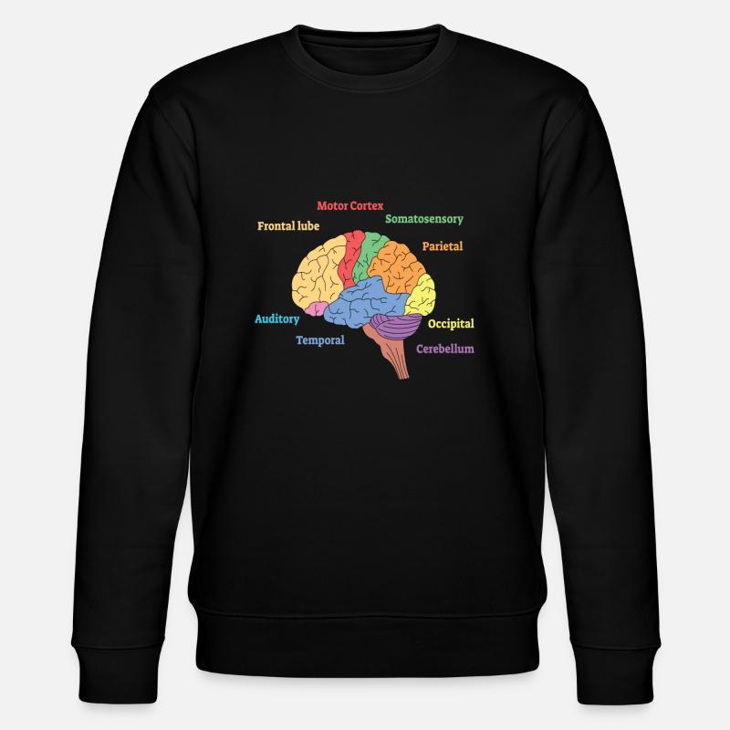 Brain Diagram Neurology Science - Stanley/Stella CHANGER Unisex Organic Sweatshirt - black