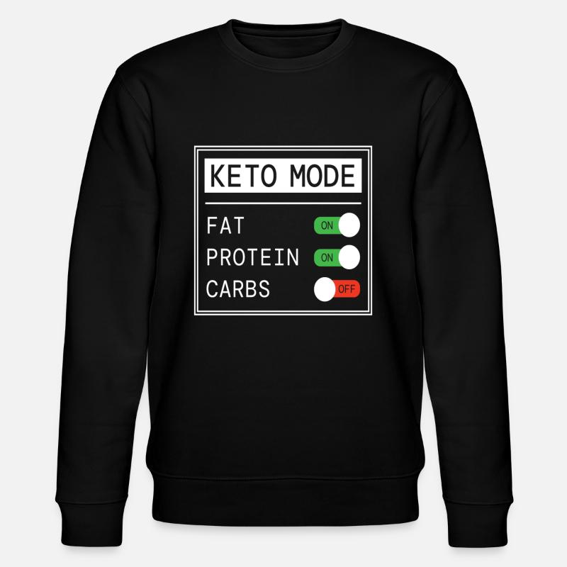 Keto Mode Gesundes Essen - Stanley/Stella Unisex Bio-Sweatshirt CHANGER  - Schwarz
