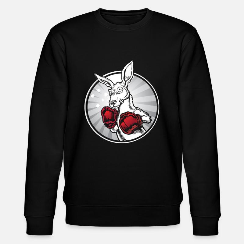 Känguru Boxen Kängurus - Stanley/Stella Unisex Bio-Sweatshirt CHANGER - Schwarz
