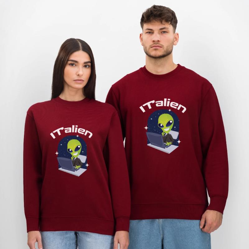 ITalien Alien Informatiker Hacker Coder Stanley/Stella Unisex Bio-Sweatshirt CHANGER 