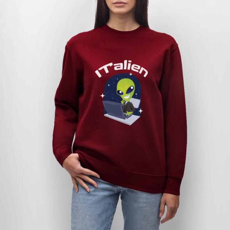 ITalien Alien Informatiker Hacker Coder Stanley/Stella Unisex Bio-Sweatshirt CHANGER 